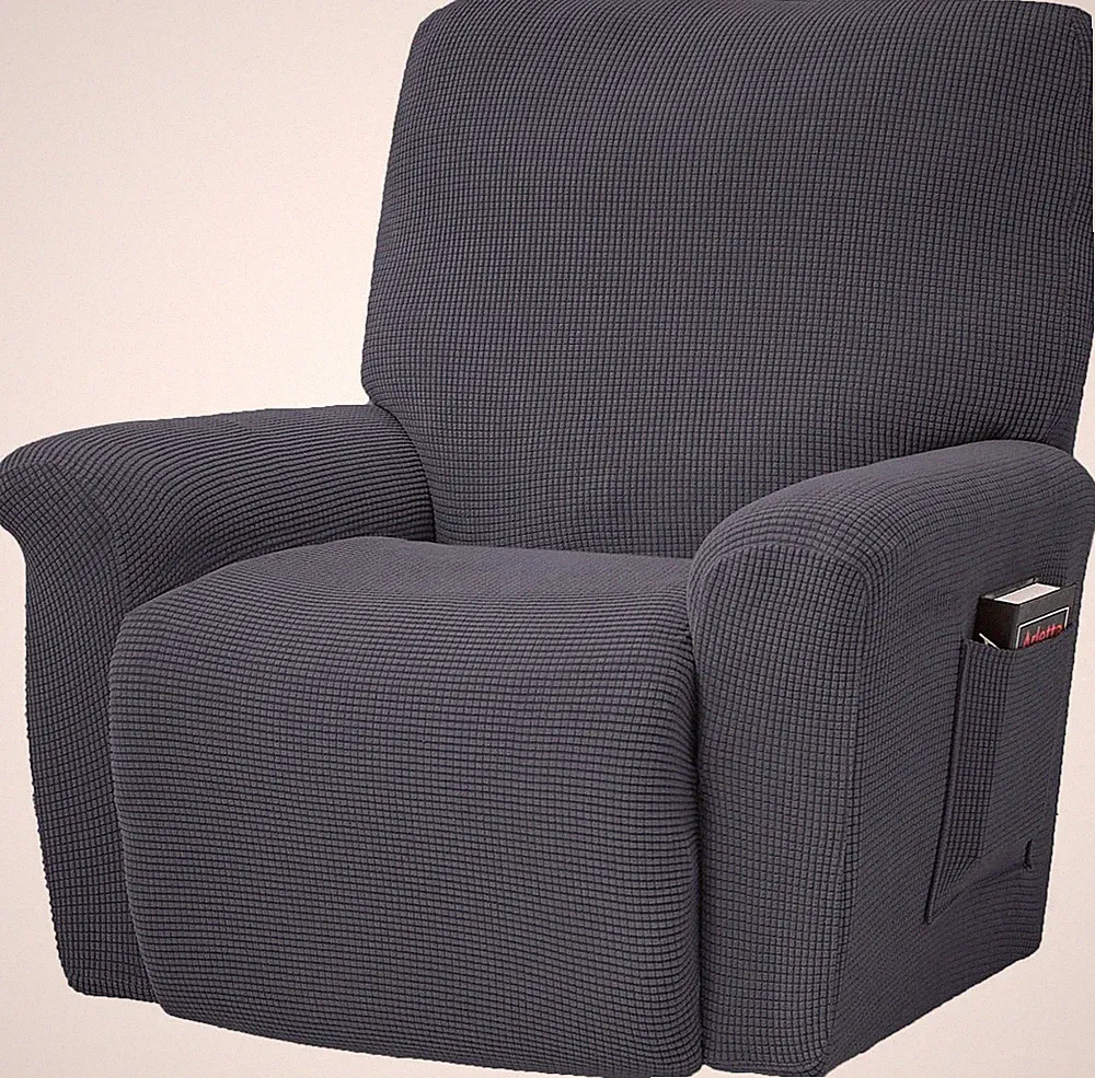 4-Piece Stretch Recliner Chair Cover Soft Sofa Cover Jacquard Recliner Slipcover