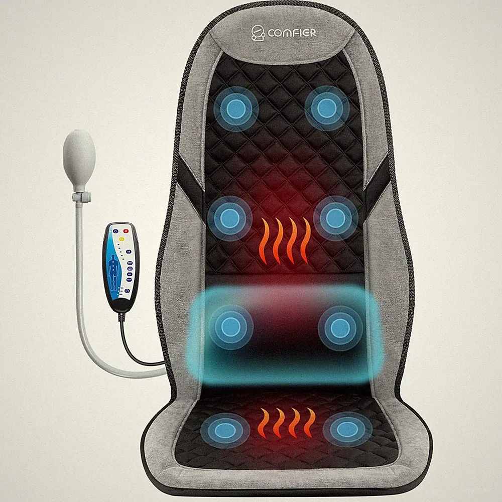 Back Massager with Heat,Massage Chair Pad,Massage Seat Cushion with Adjustabl...