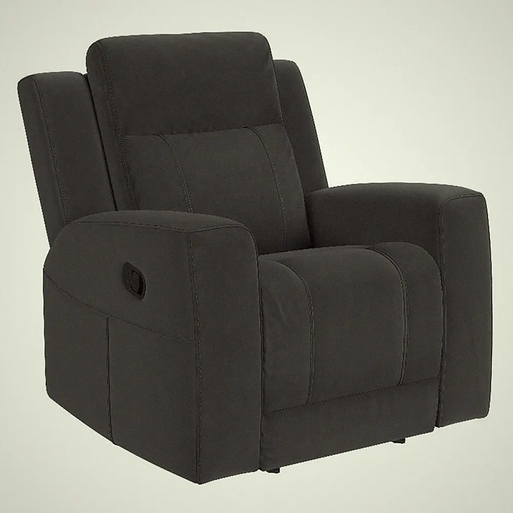 Brentwood Upholstered Recliner Chair Dark Charcoal
