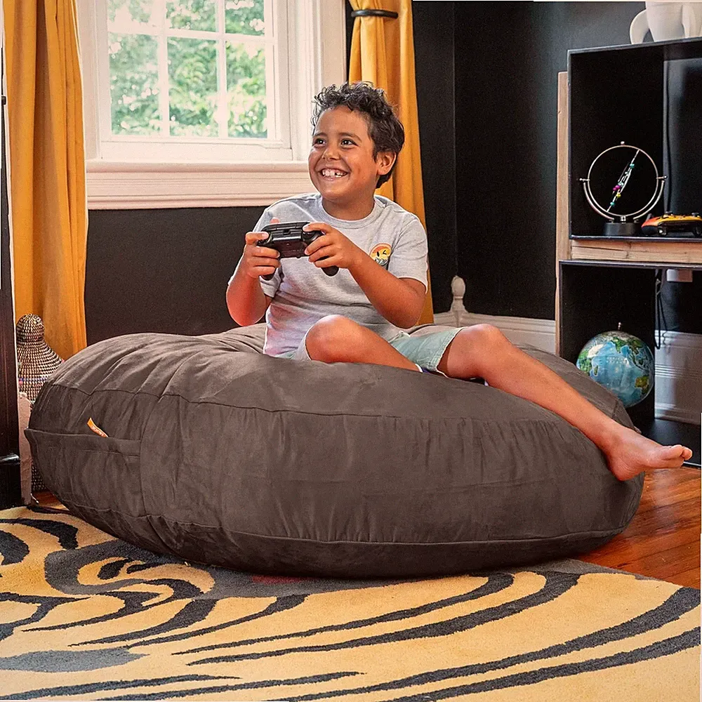 Jaxx Cocoon 4 Foot Bean Bag Chair and Crash Pad, Charcoal