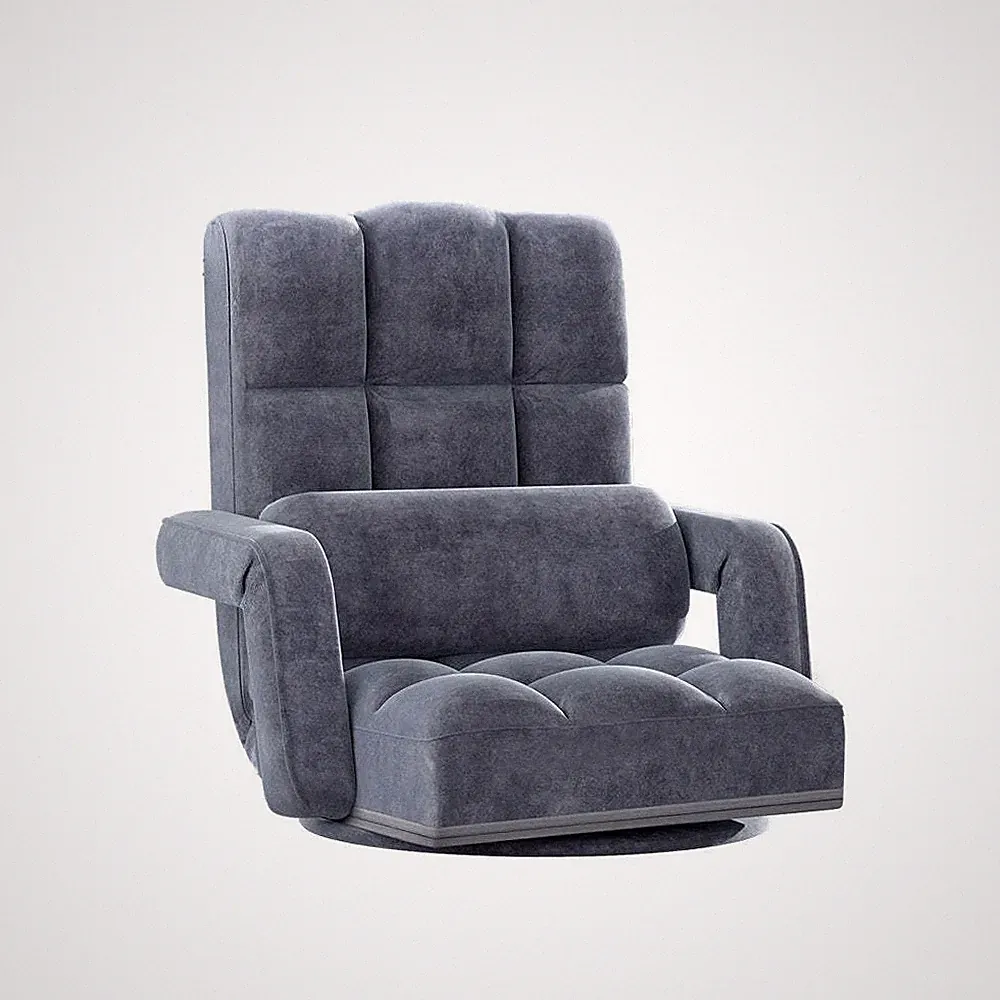 NNEDSZ Floor Sofa Bed Lounge Chair Recliner Chaise Chair Swivel Charcoal