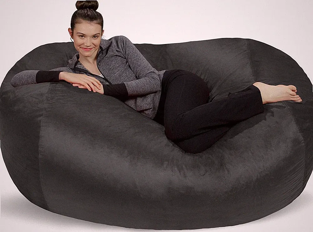 Sofa Sack Adult Bean Bag Chair Fuf Huge 6' Media Lounger Memory Foam Cozy Soft