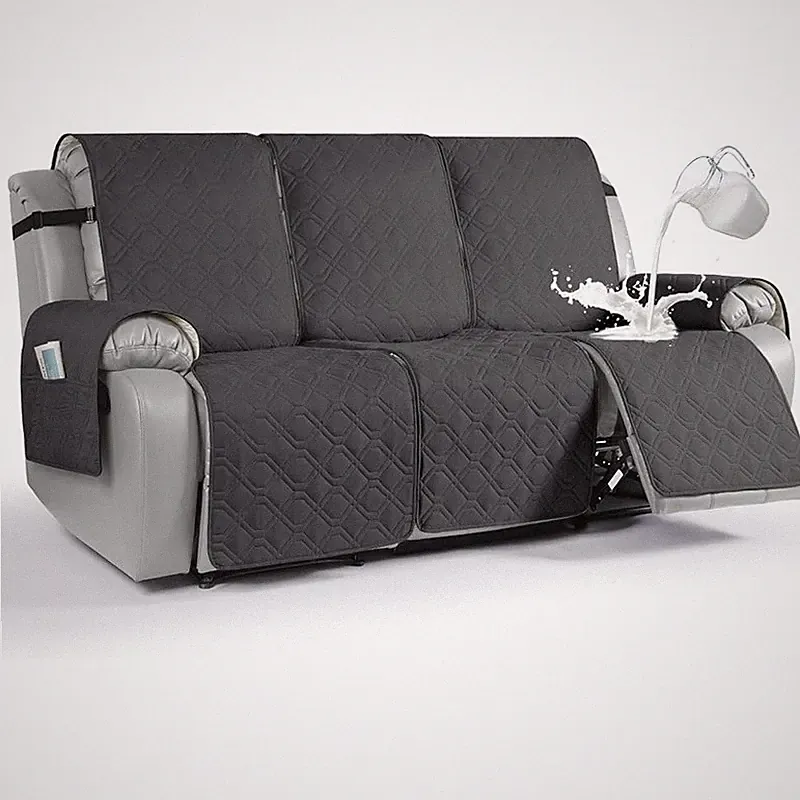 Waterproof Recliner Cover Anti-Slip Couch Protector W/ Pockets Durable Fabric US